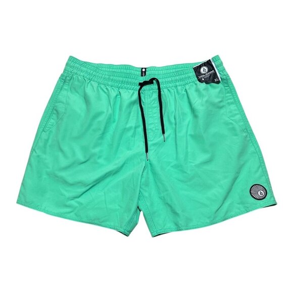 Volcom Mens Size XL Mystic Green Lido Swim Board Short Pockets NWT - Picture 1 of 8